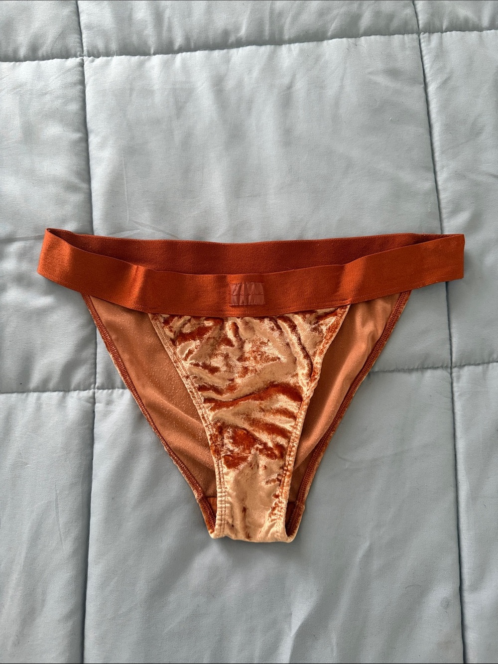 Large victoria’s Secret orange velvet bikini cut